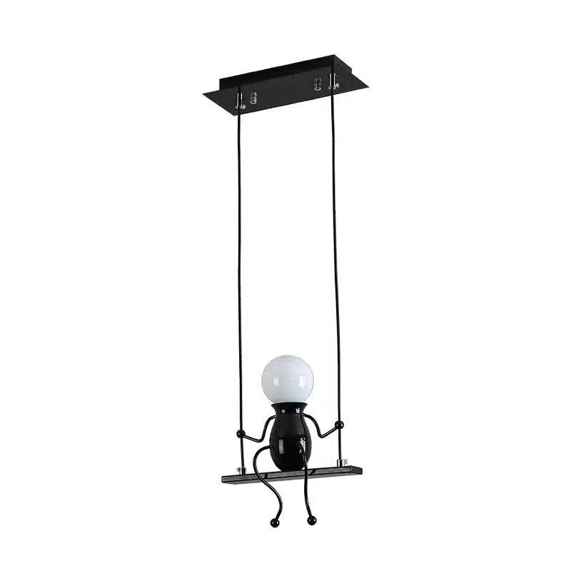 Plafonnier Suspendu Bonhomme Noir